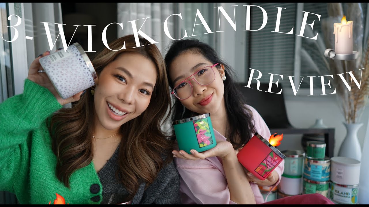 รีวิวเทียนหอม BATH AND BODY WORKS 10 กว่ากลิ่นแบบจุกๆ❤️‍🔥✨| 3 WICKS CANDLE REVIEW