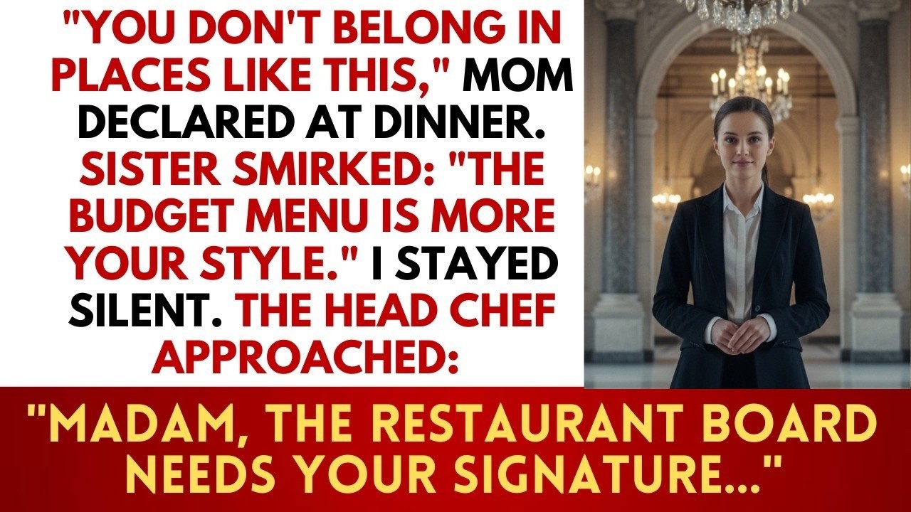 She Ordered the Cheapest Dish… Then the Chef Revealed She Owns the Restaurant