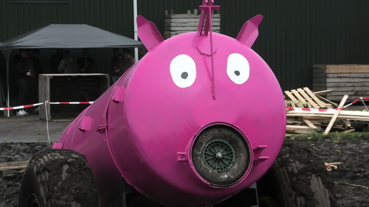 CARBID SCHIETEN MET MISS PIGGY 2 ROZE CARBID KANONEN 2021