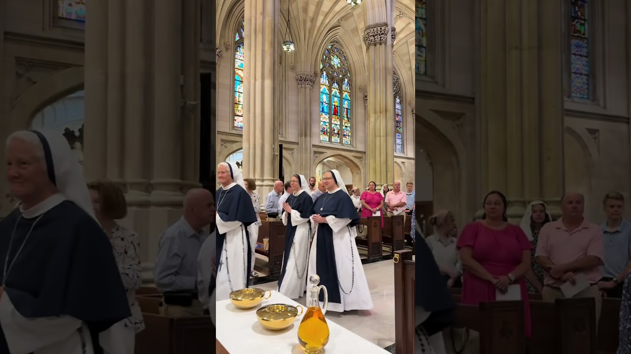 Sisters of Life process during Final Profession Mass in NYC
