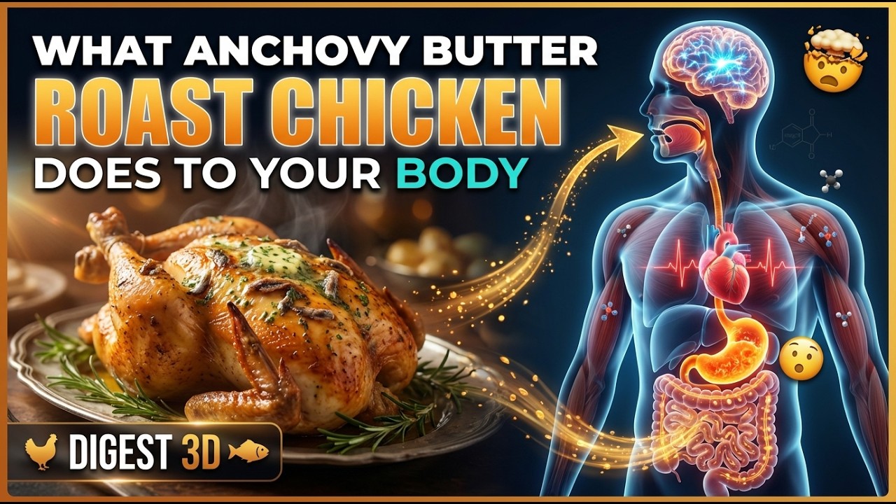 Anchovy Butter Roast Chicken 🍗  Benefits & Side Effects Explained 3D Animation