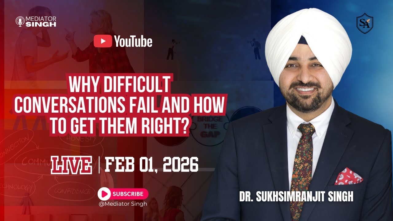 🔴 LIVE | Why Difficult Conversations Fail & How to Get Them Right | Dr. Sukhsimranjit Singh