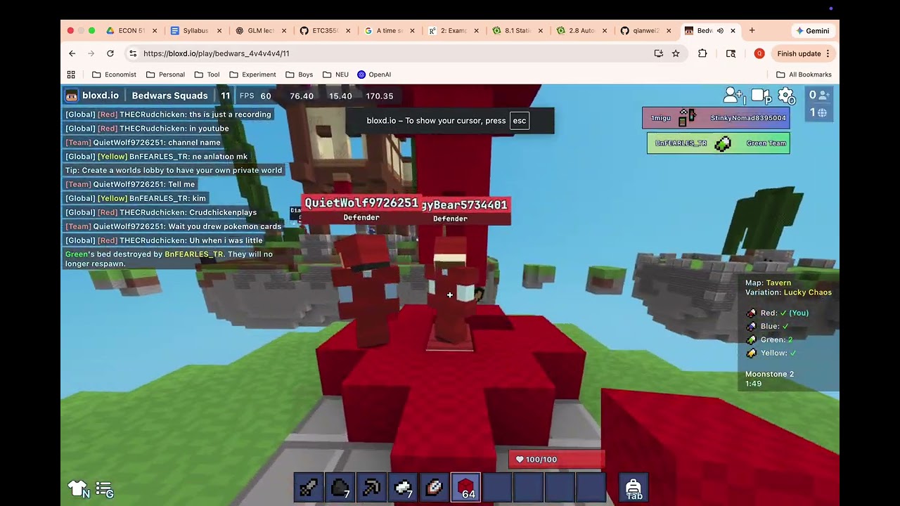 NOOBISH bedwars loss bloxd.io.