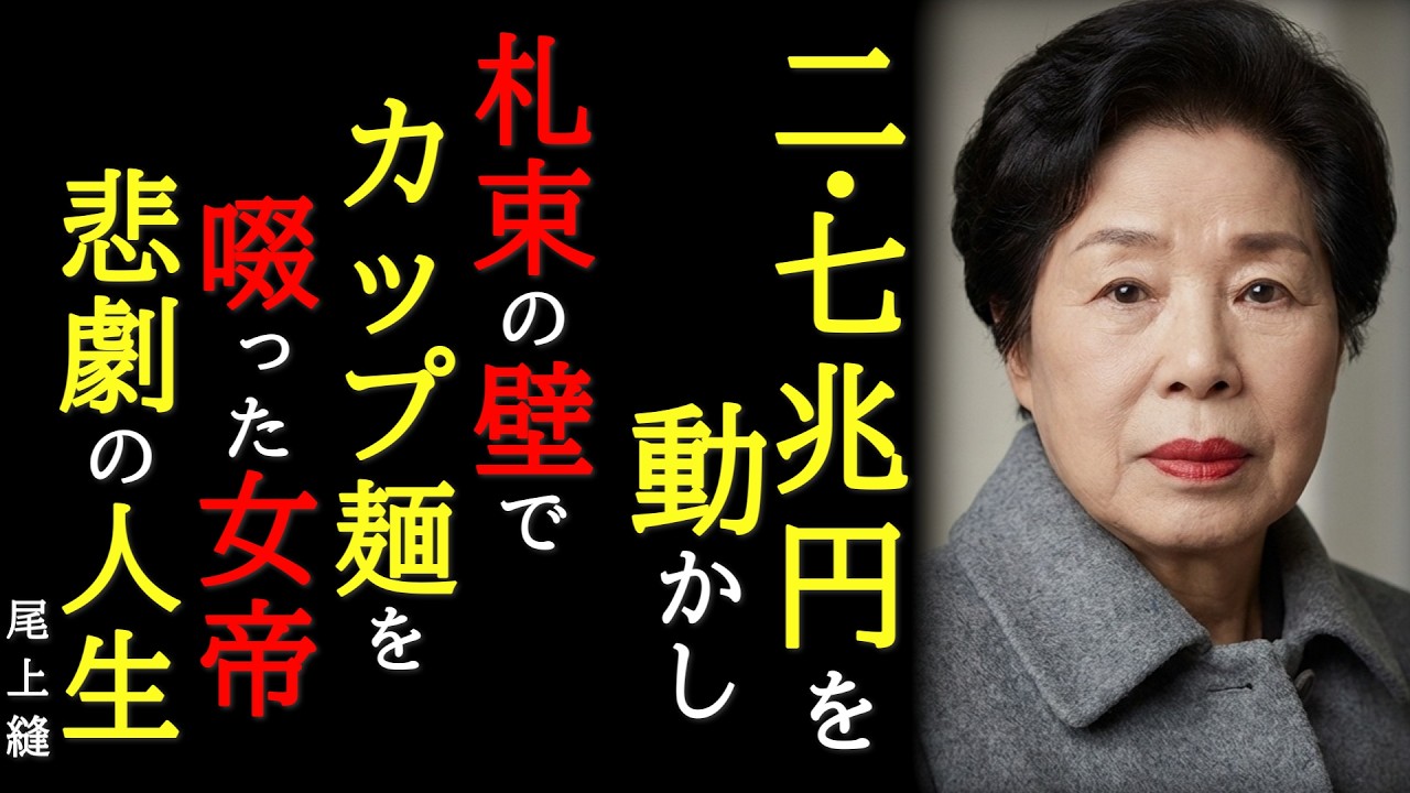 【悲劇の人生】2.7兆円を動かし、カップ麺を啜った女。～「北浜の女帝」尾上縫、ガマガエルに跪いたエリート達の狂気と、孤独死の真相～