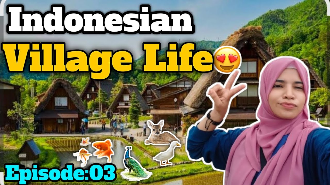 A Peaceful Day in Indonesia Village 🌿🤩🇵🇰🇮🇩 | Traditional Sweets, Fish Feeding & Farm Learning 