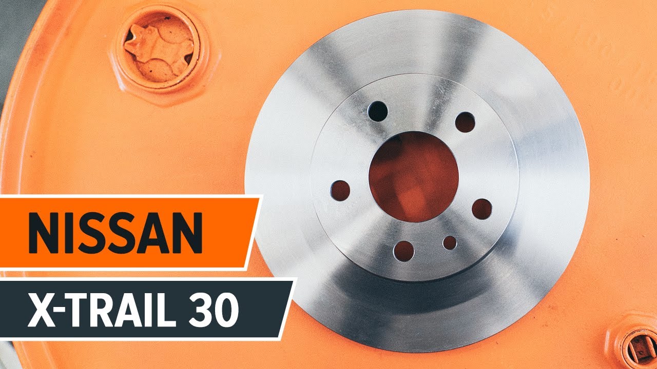 How to change rear brake discs and brake pads NISSAN X-TRAIL T30 TUTORIAL | AUTODOC