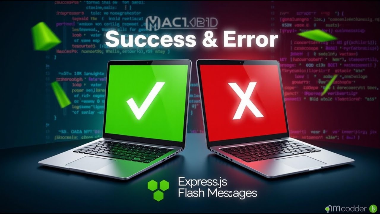 NodeJS, Show Success and Error Message Using Expressjs Flash Message || MrCodder || Parth Patel