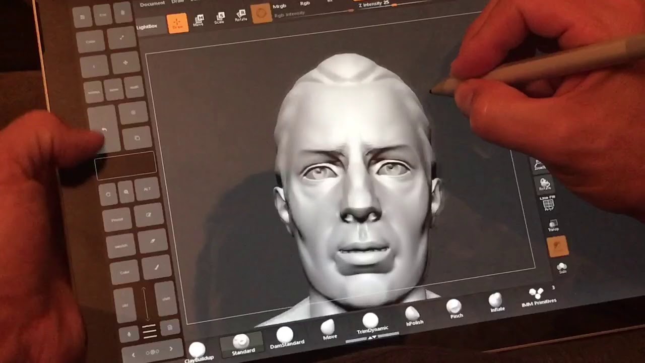 Zbrush on Surface Pro 2017 Bamboo Ink Tablet Pro perfect navigation test