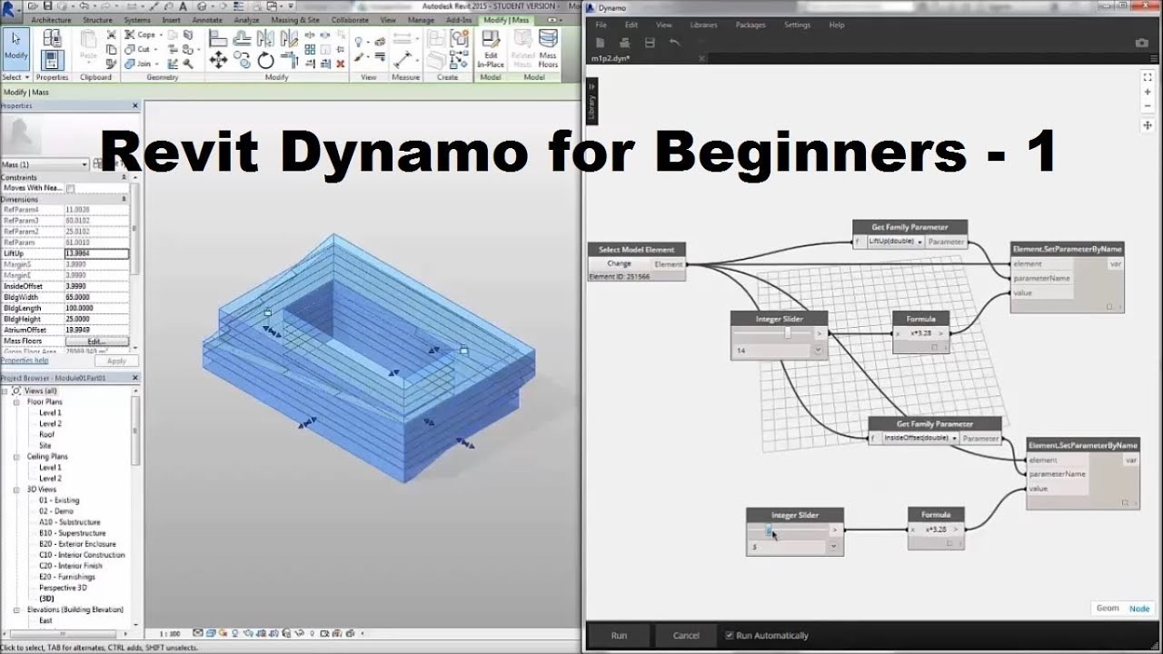 Учебное пособие по Revit Dynamo для начинающих — 1