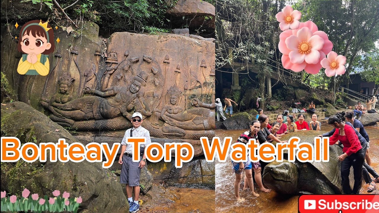 ទឹកធ្លាក់បន្ទាយទ័ពមានរូបចម្លាក់ទេវដ៏ស្រស់ស្អាតនៅស្រុកព្រៃនប់/Deva sculptures