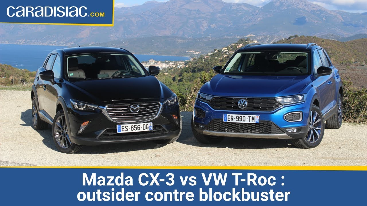 Mazda CX-3 vs Volkswagen T-Roc : outsider contre blockbuster