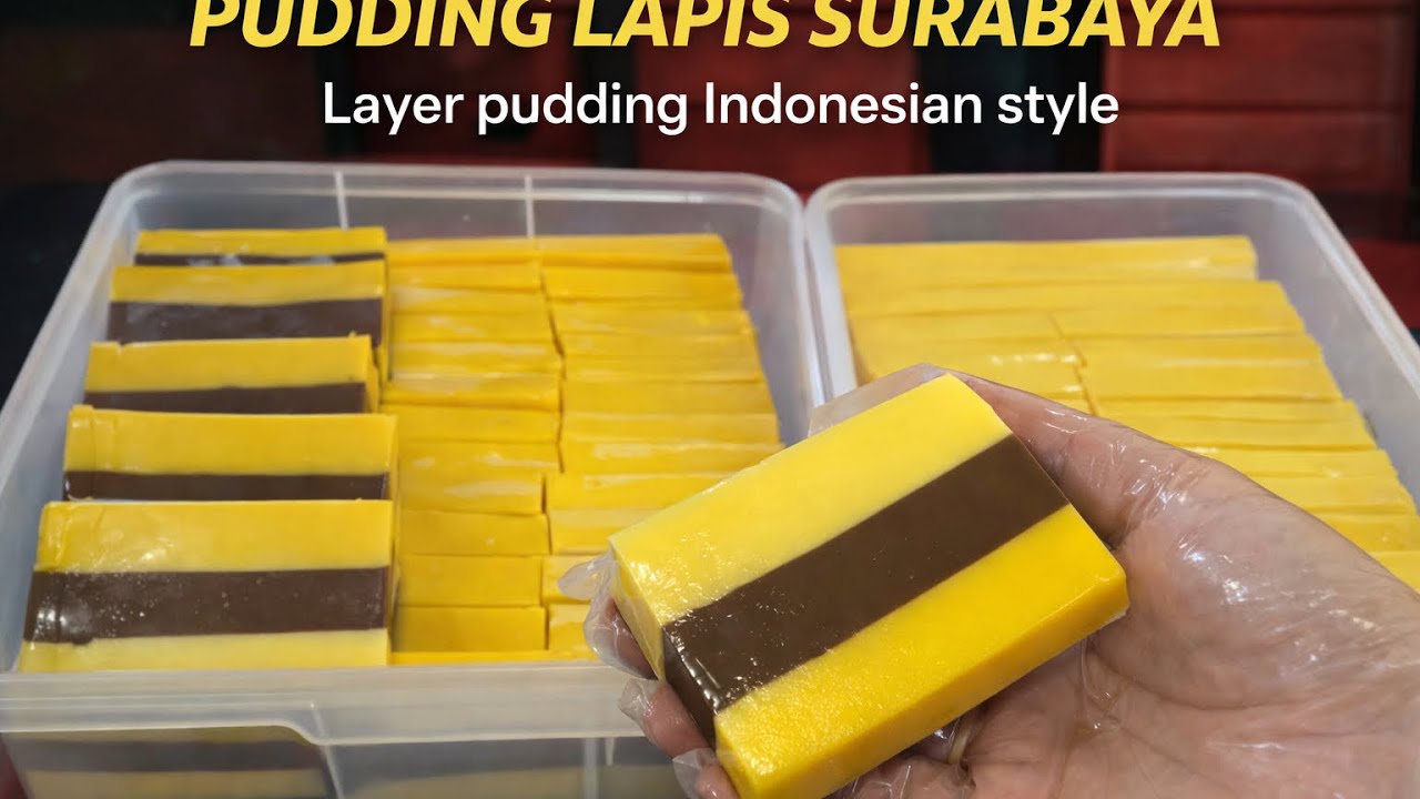 GAMPANG DAN MUDAH !! RESEP Pudding Lapis Surabaya. Pudding layer , easy and delicious