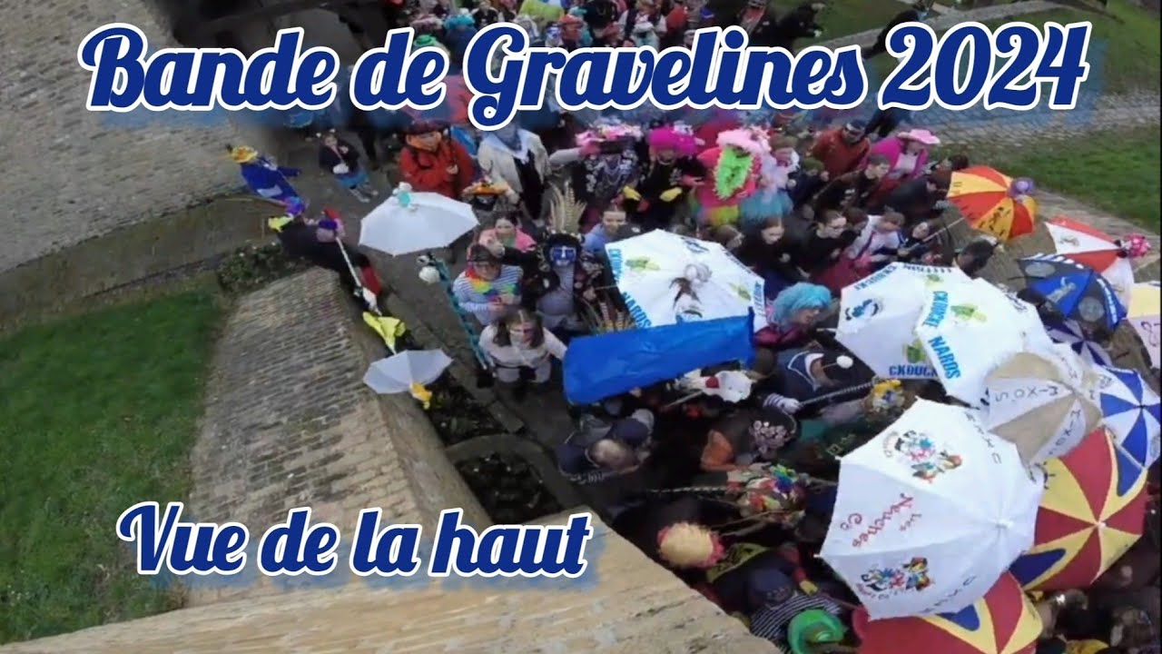 bande de Gravelines 2024   devant l'Arsenal et  vue de la haut.