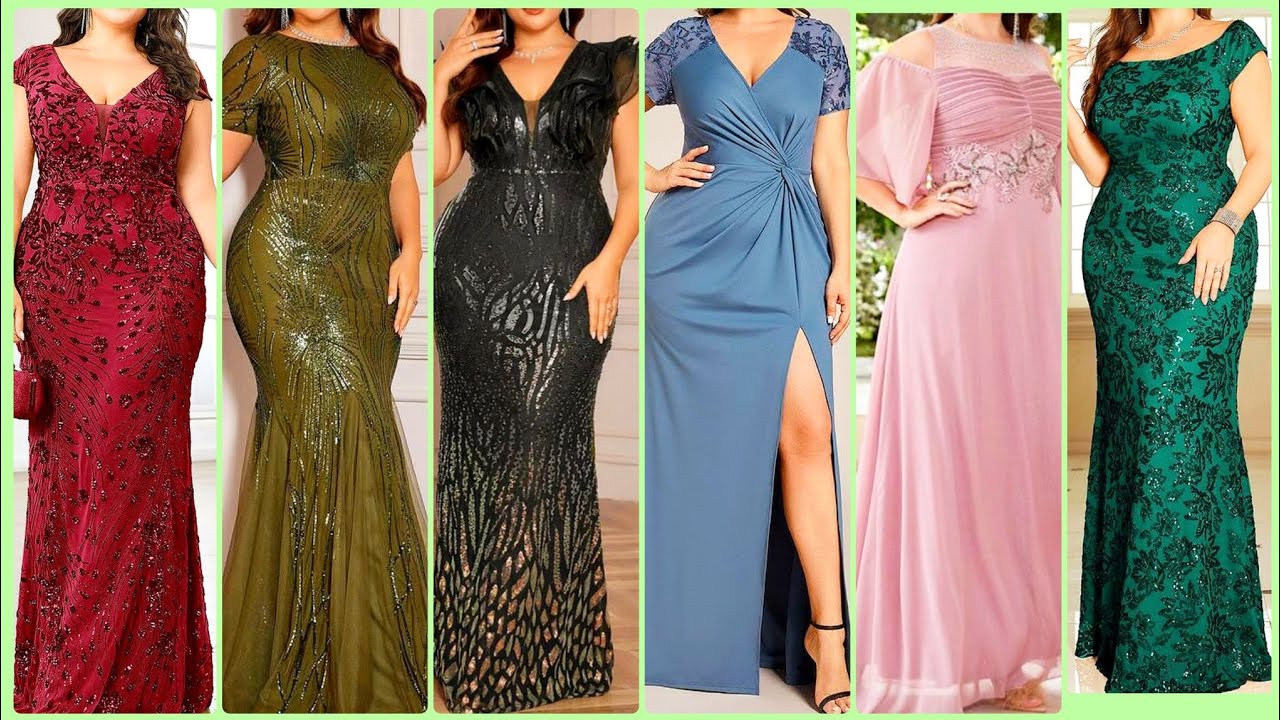 Awesome Plus Size Women's Embellished Mother of the bride Evening Maxi Dresses 