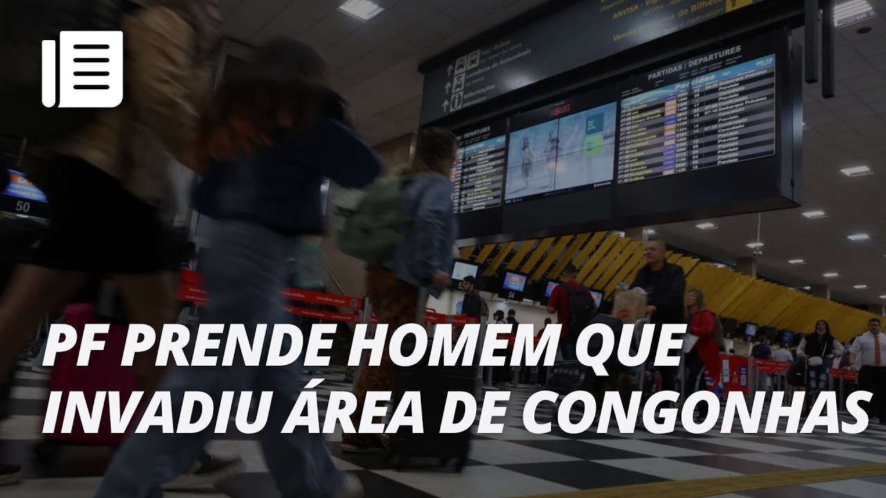 Homem com tornozeleira é preso após invadir área restrita de Congonhas