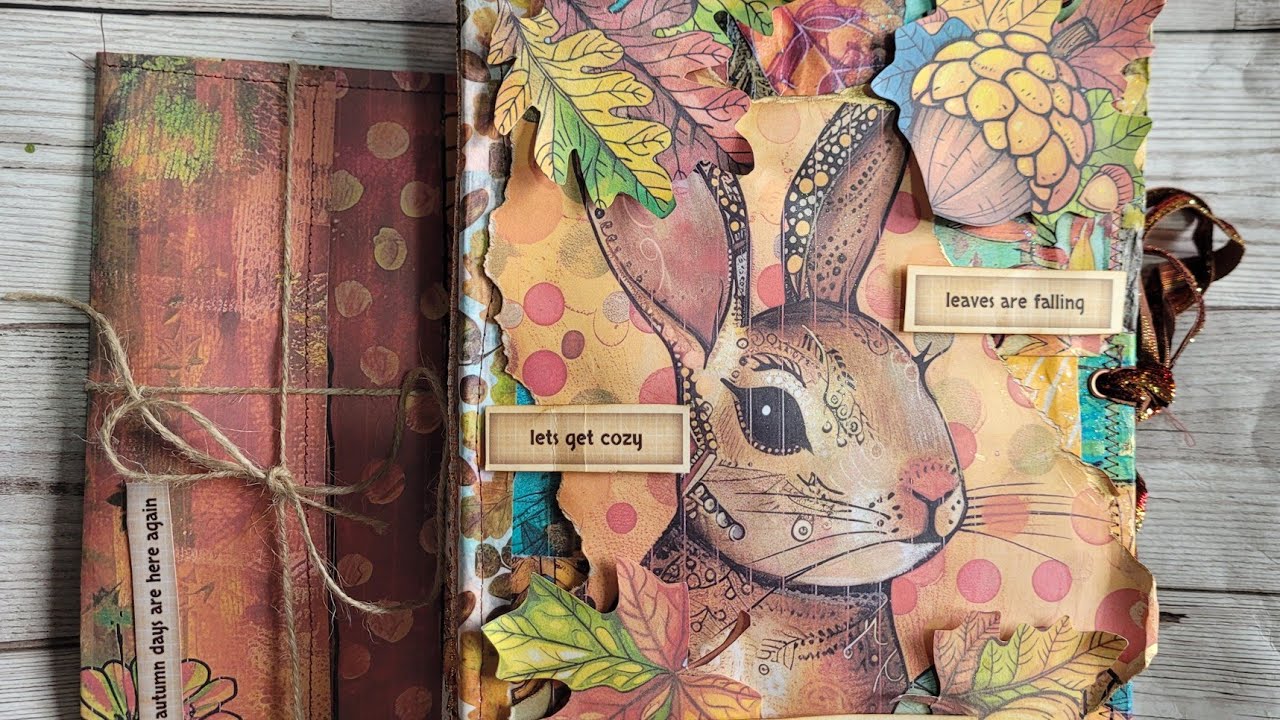 Flip Through Of Autumn Mixed Media Journal 🍂🐌🦔🐿🍄