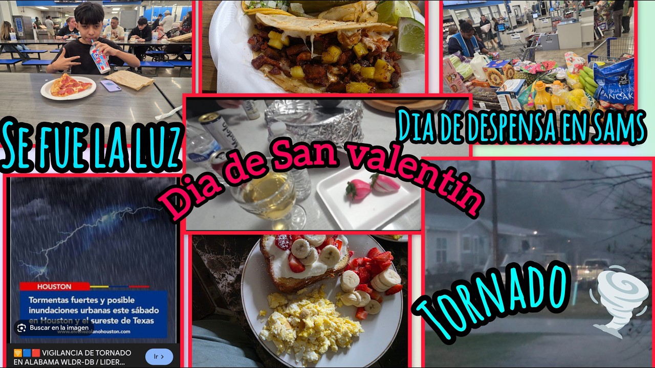 🌪️ALERTA DE TORNADO 💡SE NOS FUE LA LUZ  DIA DEL AMOURS FUIMOS A AL SAMS POR LA DESPENSA MENSUAL