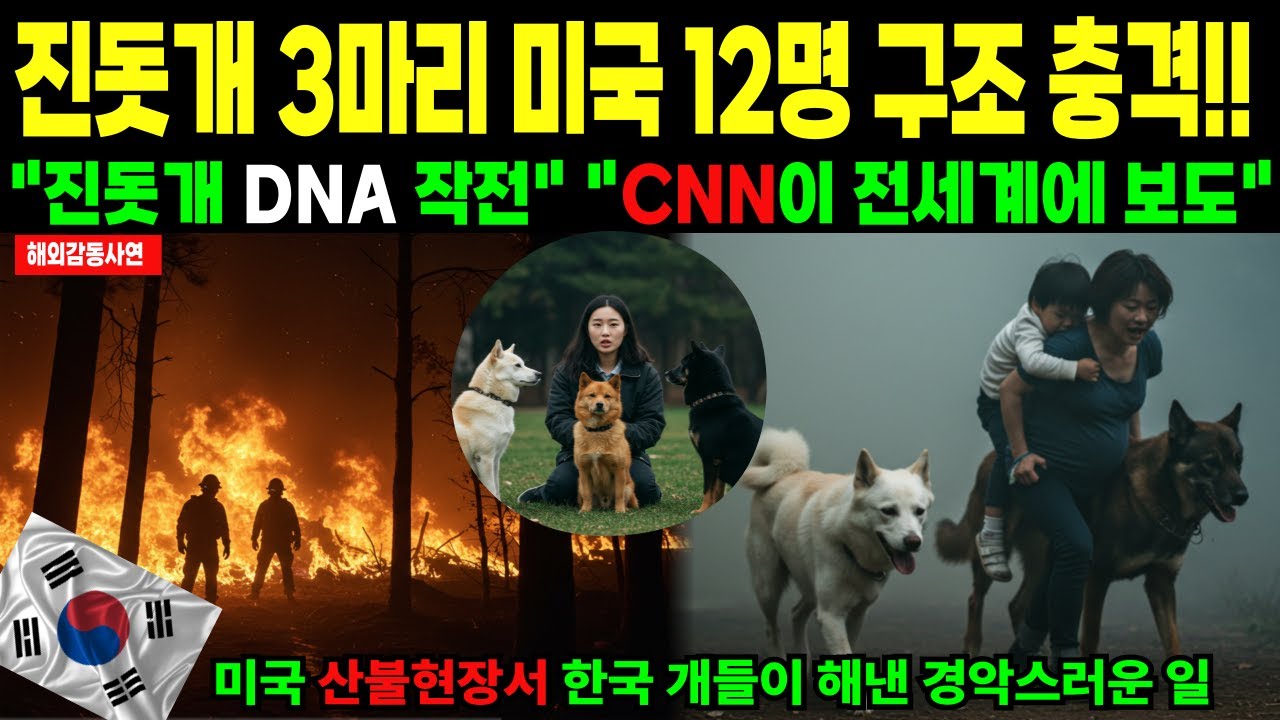 진돗개 3마리 미국에서 한국천재 DNA 작전!!