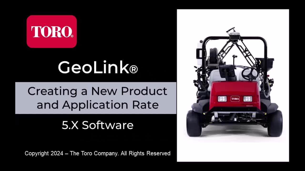 GeoLink&reg; &ndash; Create New Product and Application Rate