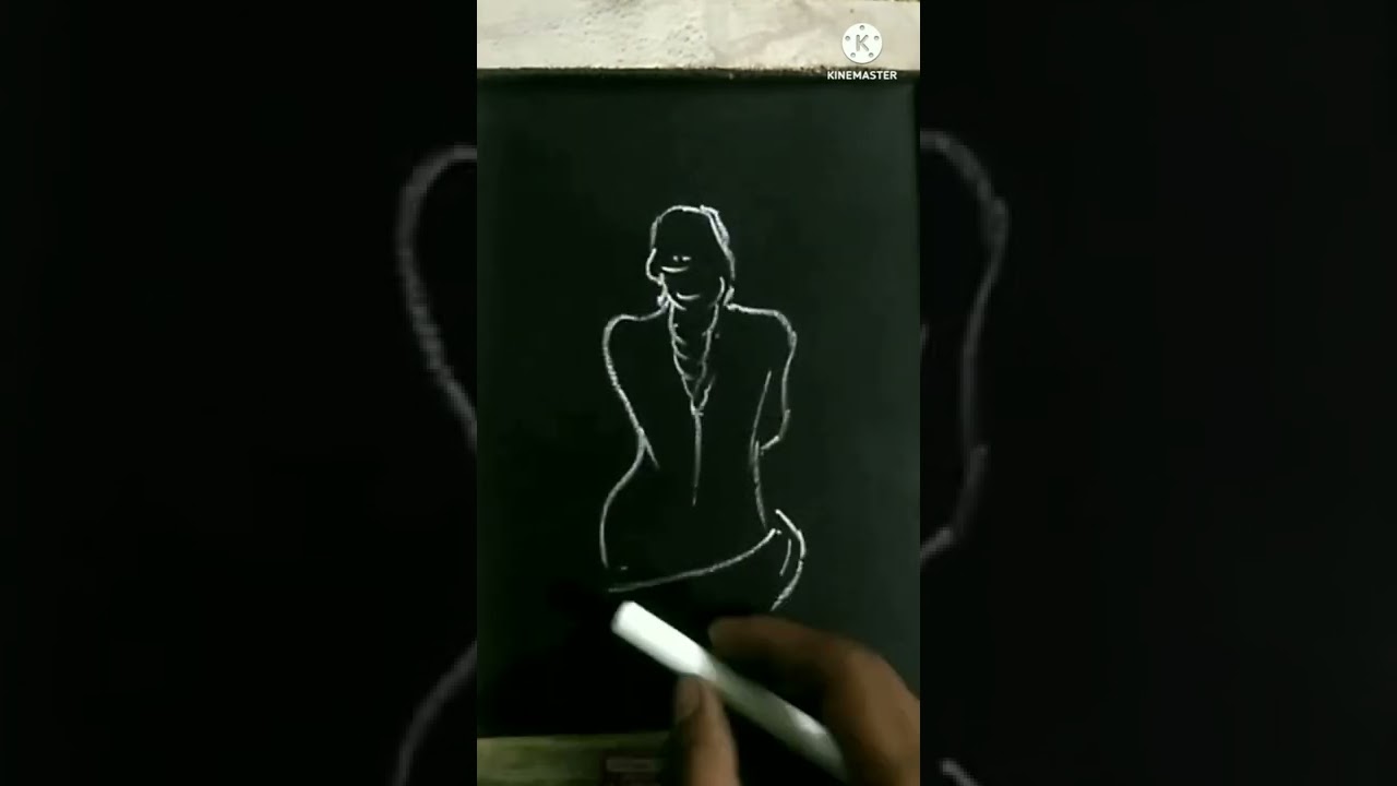 male body drawing back side