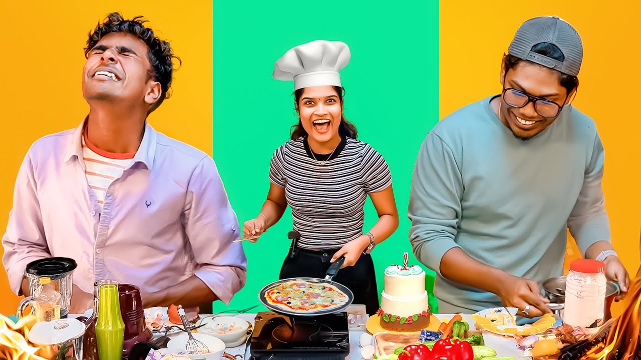 HAND vs STOVE vs MIXER cooking Challenge 😂 Funny Challenge video