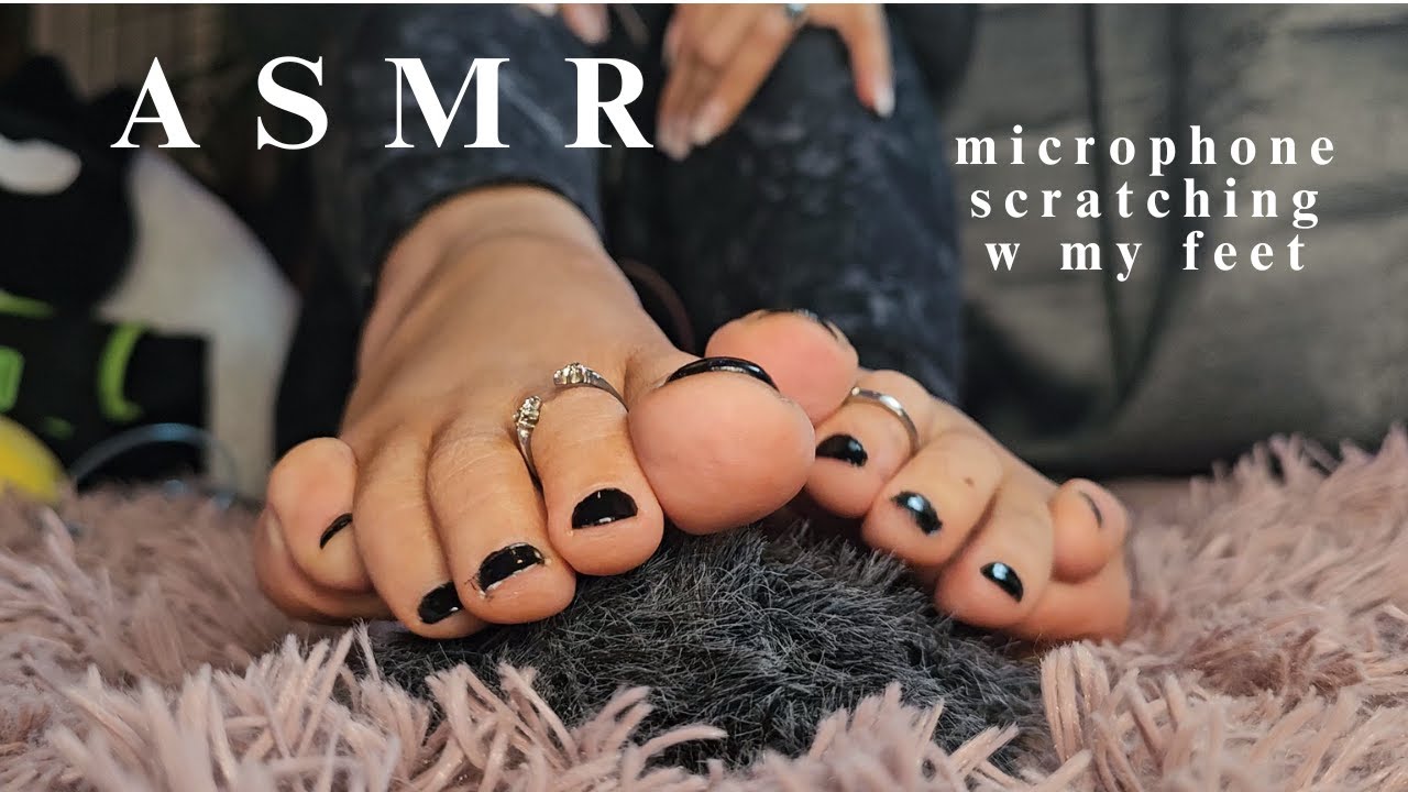ASMR | Unique ASMR w/ my feet|Microphone Scratching|No talking