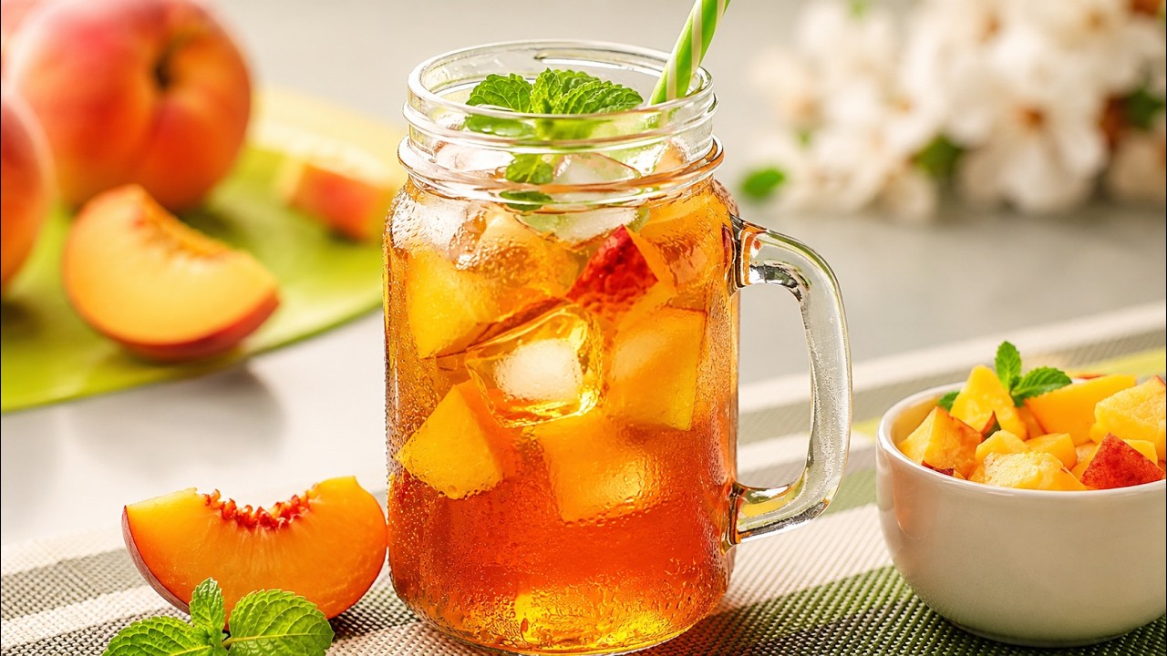 Peach Iced Tea Recipe By SooperChef