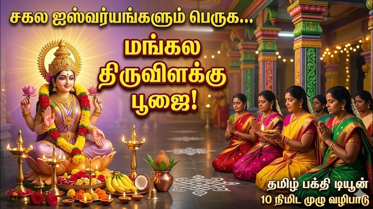  கோயிலில் நடந்த மங்கல திருவிளக்கு பூஜை! சகல சௌபாக்கியங்களும் பெருகும் அற்புத தரிசனம் | Vilakku Pooja