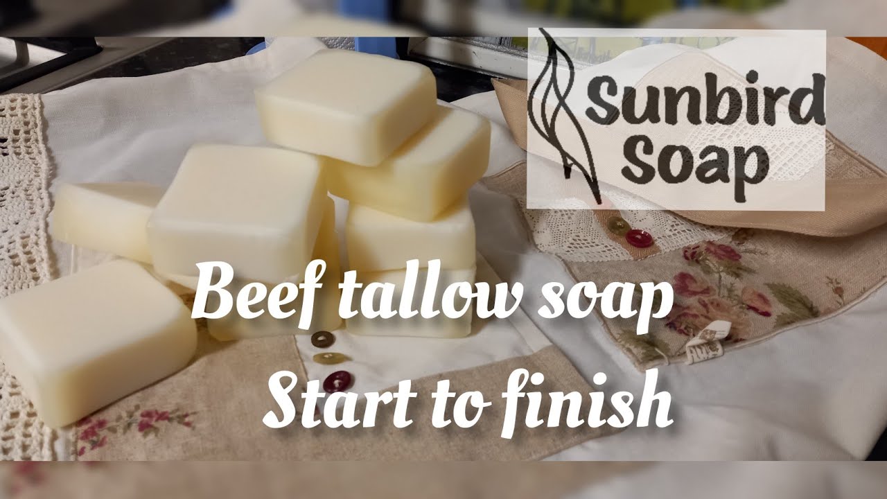 Cold process beef tallow soap - start to finish | boerseep