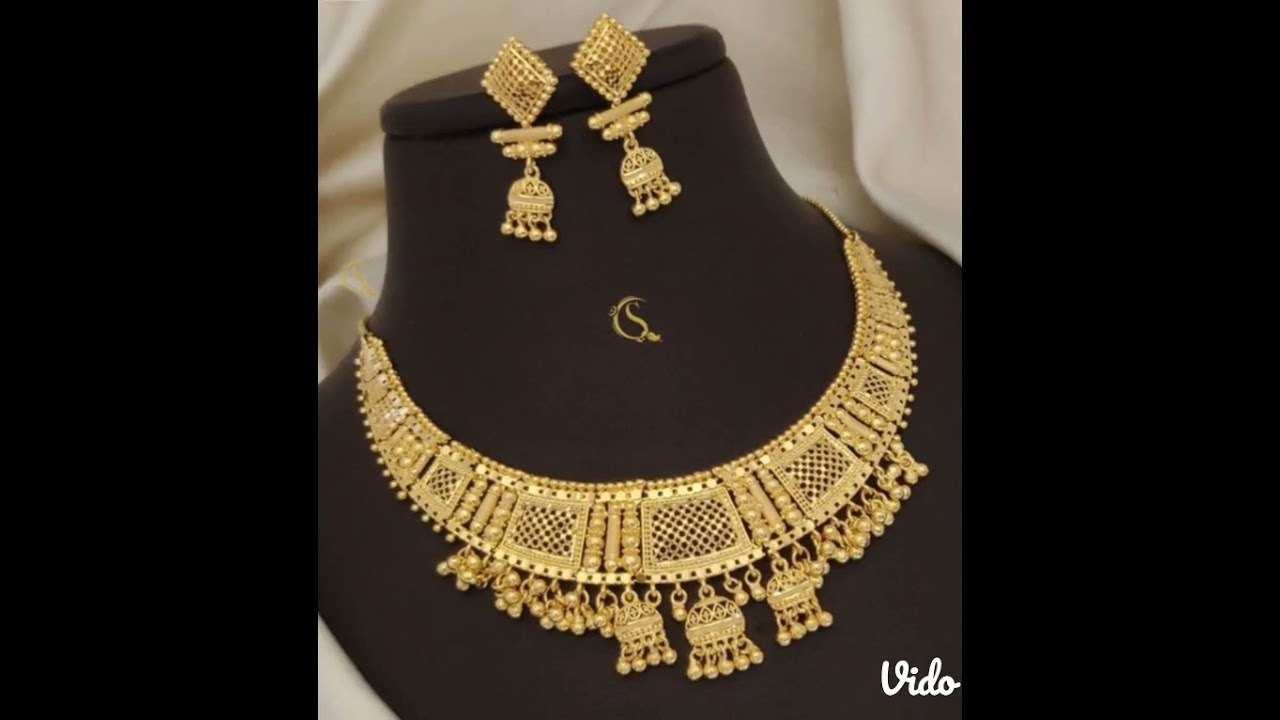 Golden necklace set for women 