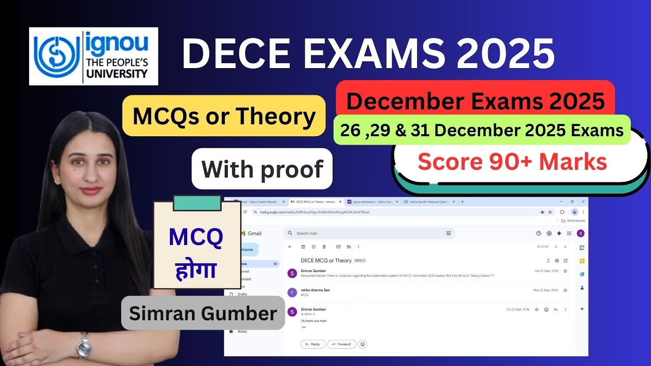 DECE MCQ Exams December 2025 IGNOU Level Up Learning Simran Gumber