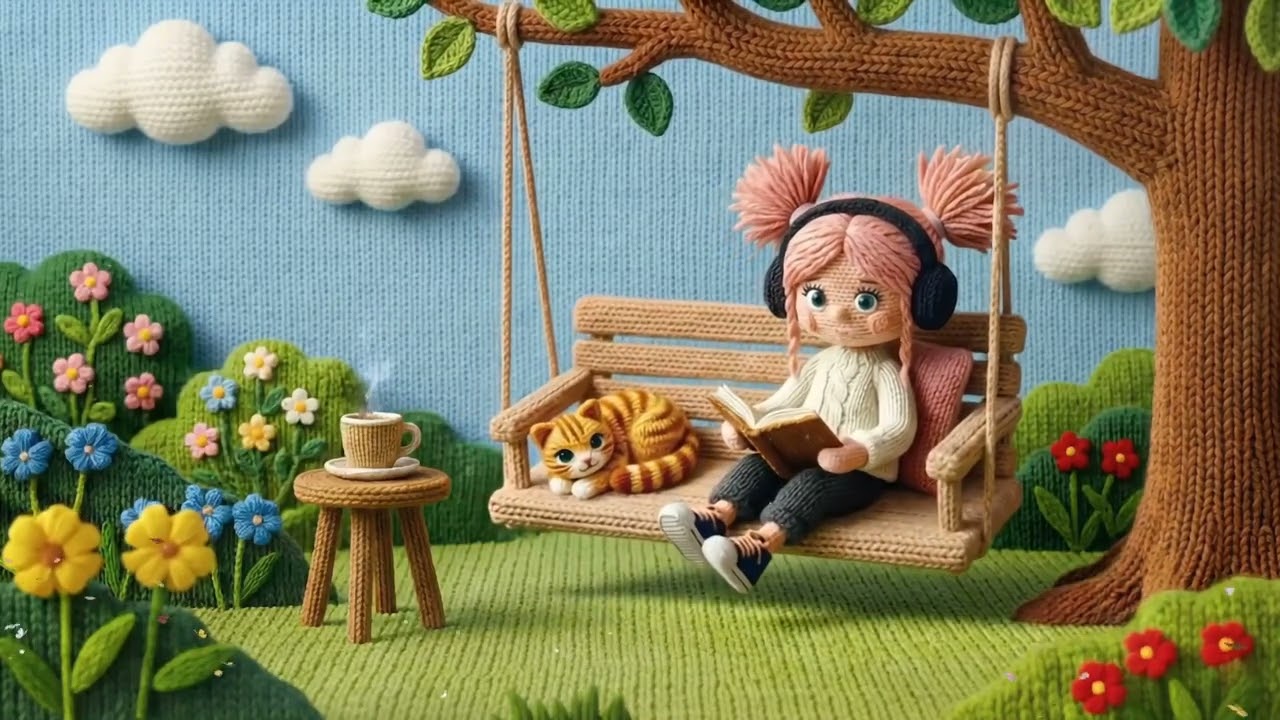 👉 Cozy Garden Reading ☕📖 | Relaxing Lofi Beats | Music Gentle Beats Reading, Study & Calm