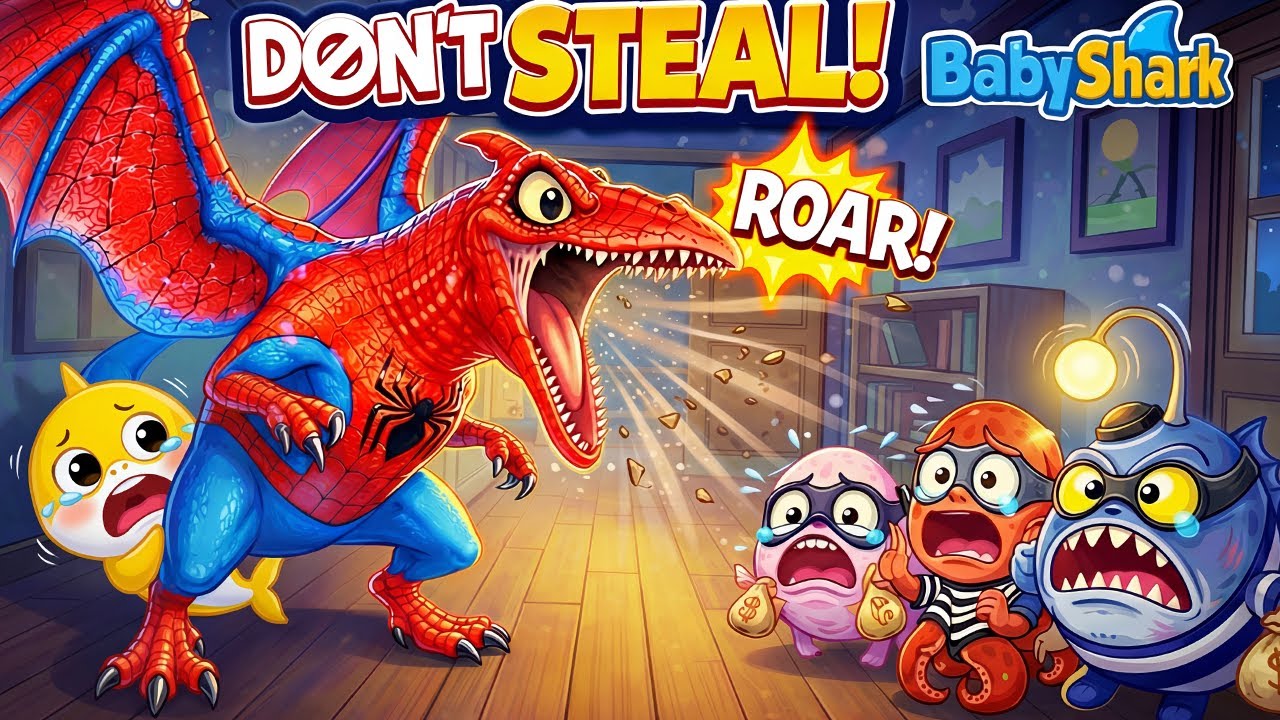 Thief in the House | Dinosaurs Chase the Thief | Don’t Steal Song | Kids Songs