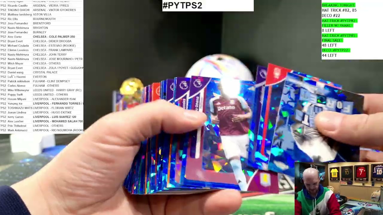 2026 TOPPS CHROME PREMIER LEAGUE SAPPHIRE EPLS26 SOCCER 10 BOX, PYTP CASE BREAK #PYTPS2