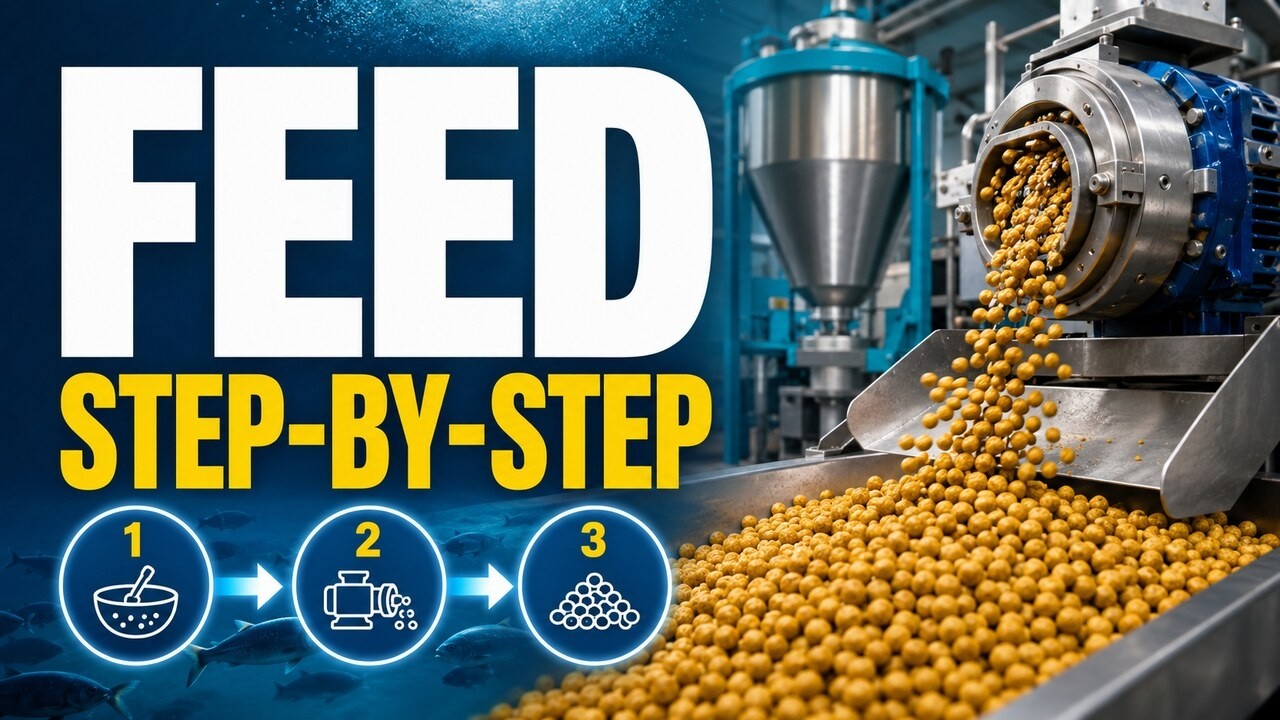 How to make fish feed ? Part 2 Step by step production process