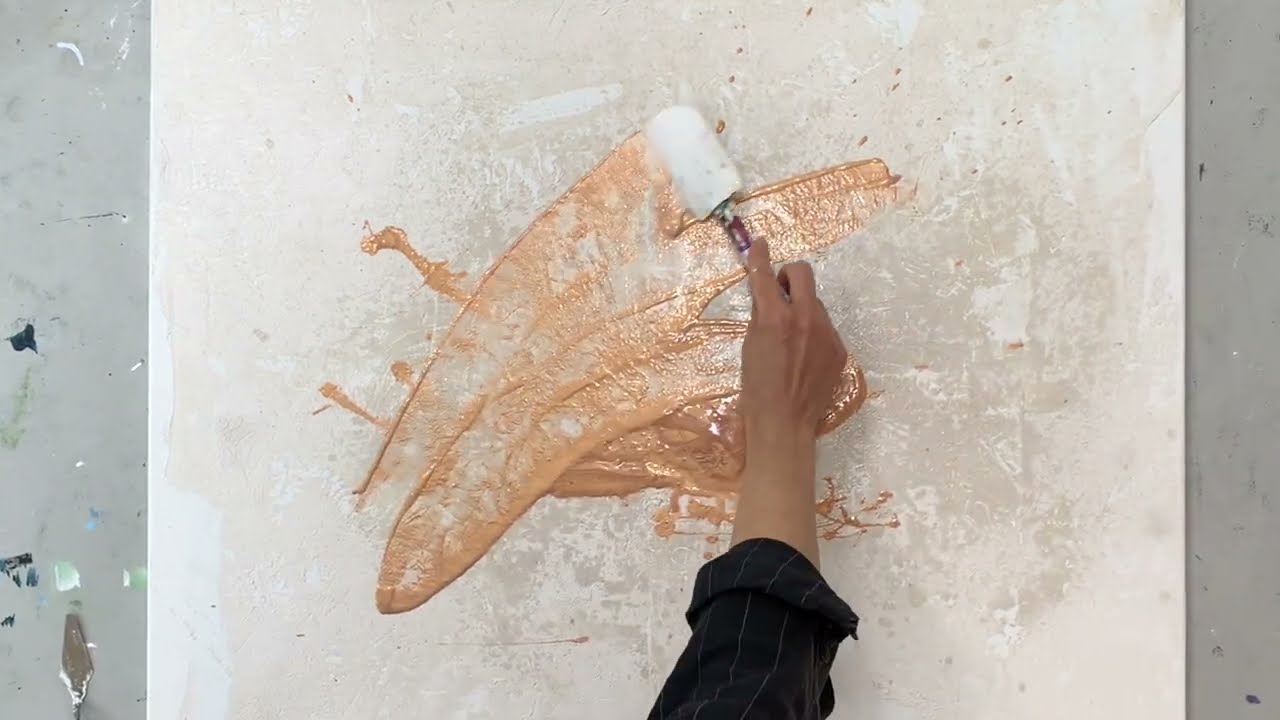 Abstrakt Malen - Schritt für Schritt - Acryl Technik  Große Leinwand
