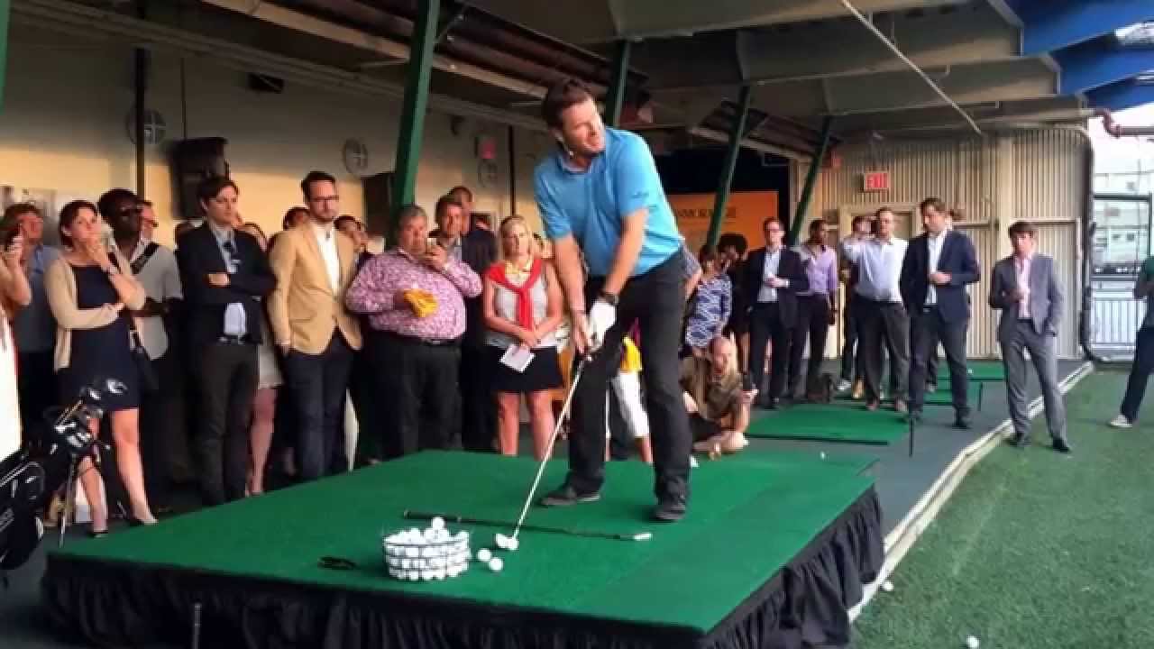 Nick Faldo giving a clinic at Chelsea Piers, Part 2