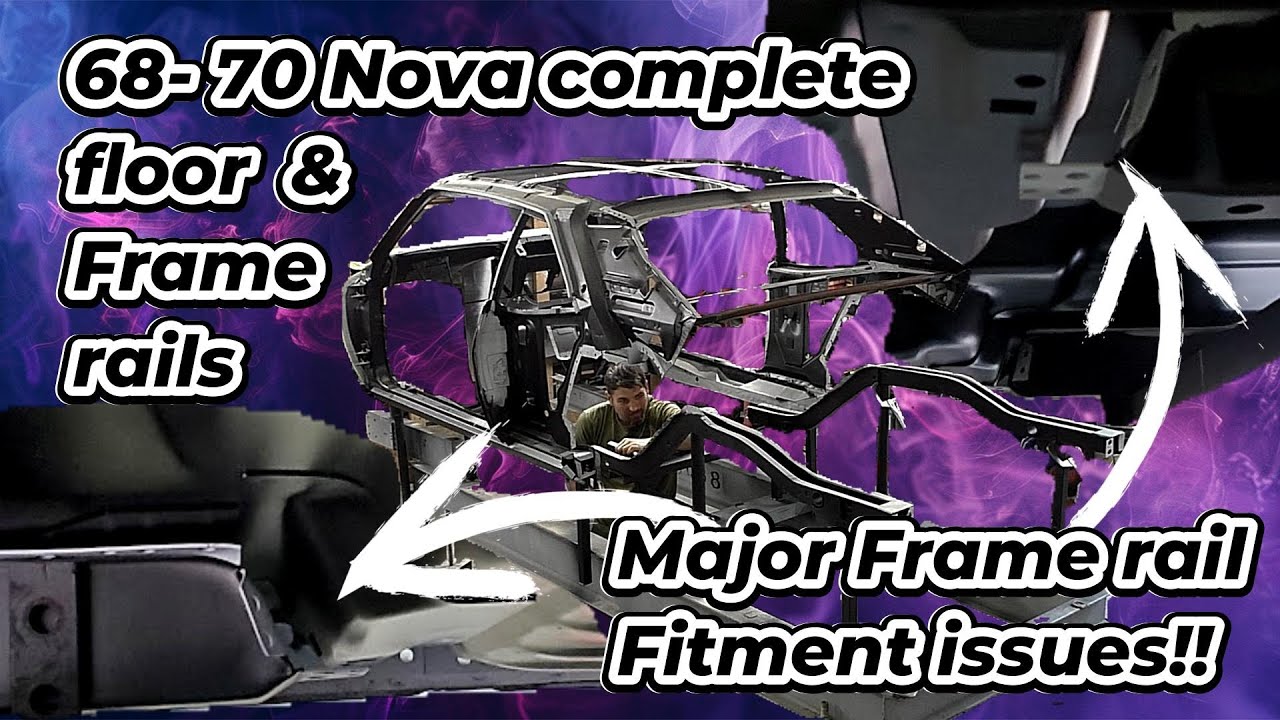 70 Nova Firewall, floor pan, frame rail, cross rail, trunk pan and drop off installation video 1