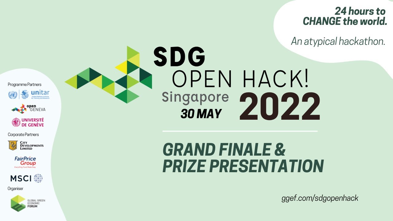 Grand Finale & Prize Presentation of SDG Open Hack Singapore 2022