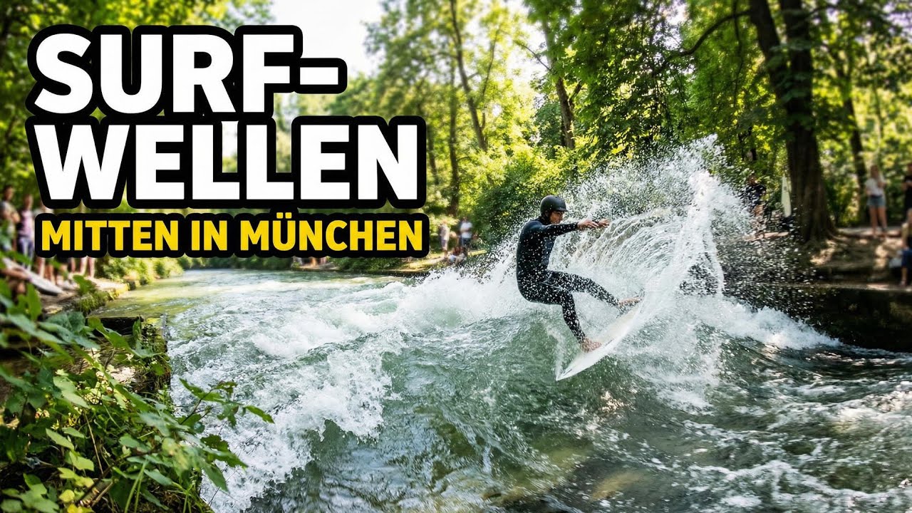 München kostenlos: Die 2 Surf-Wellen im Englischen Garten