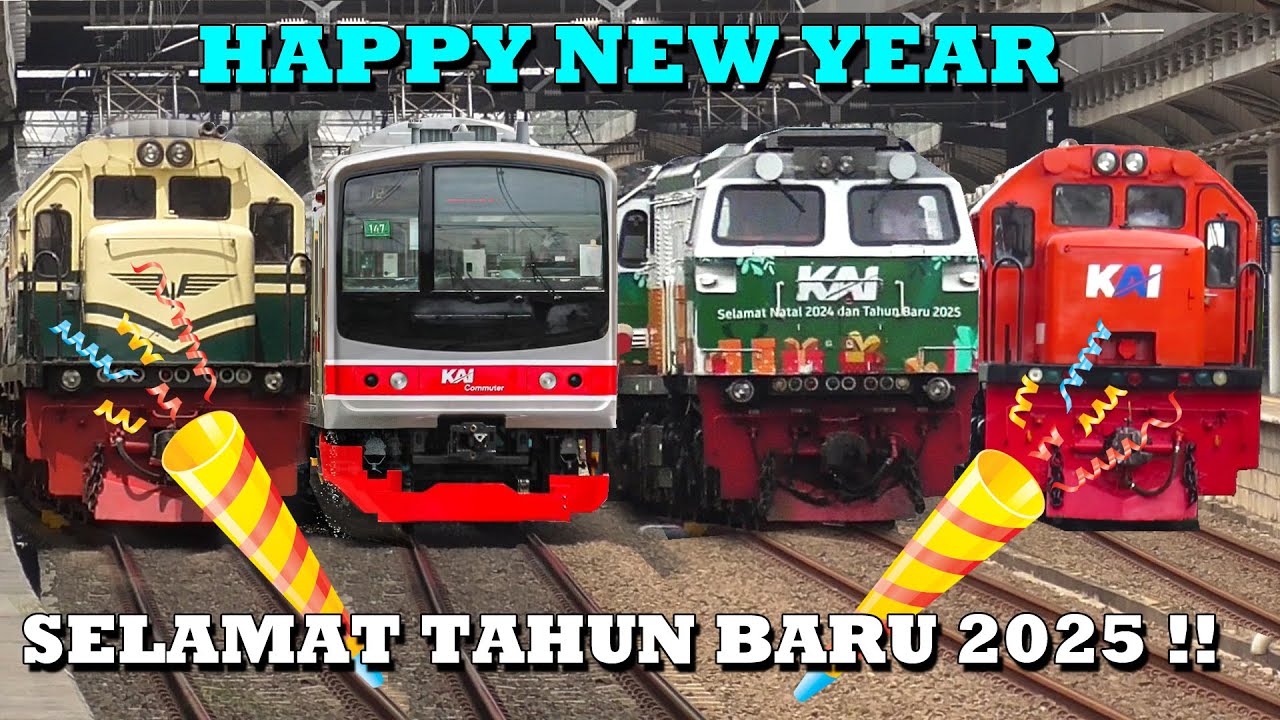 RAMAINYA KERETA API DI JAKARTA SPESIAL TAHUN BARU 2025 : Spesial KA Java Priority,Loko Vintage & RnB