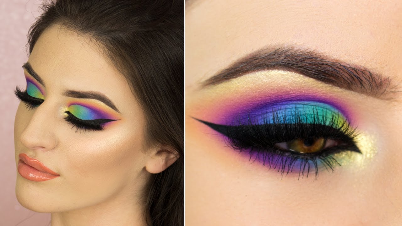 Rainbow Pastel Eye Make Up Tutorial