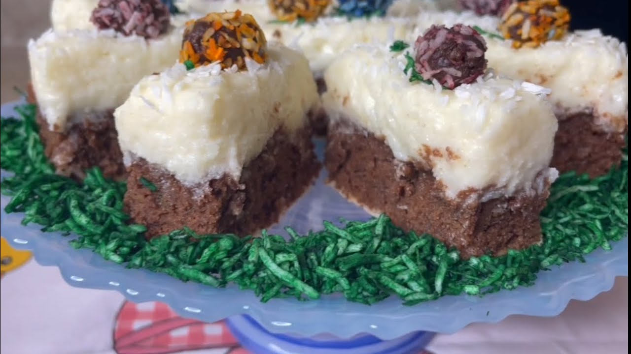 Kokos Kolac. Ideja za Uskrsnju Dekoraciju. Coconut Cake Rich in Flavor and Easy to Make #tasty