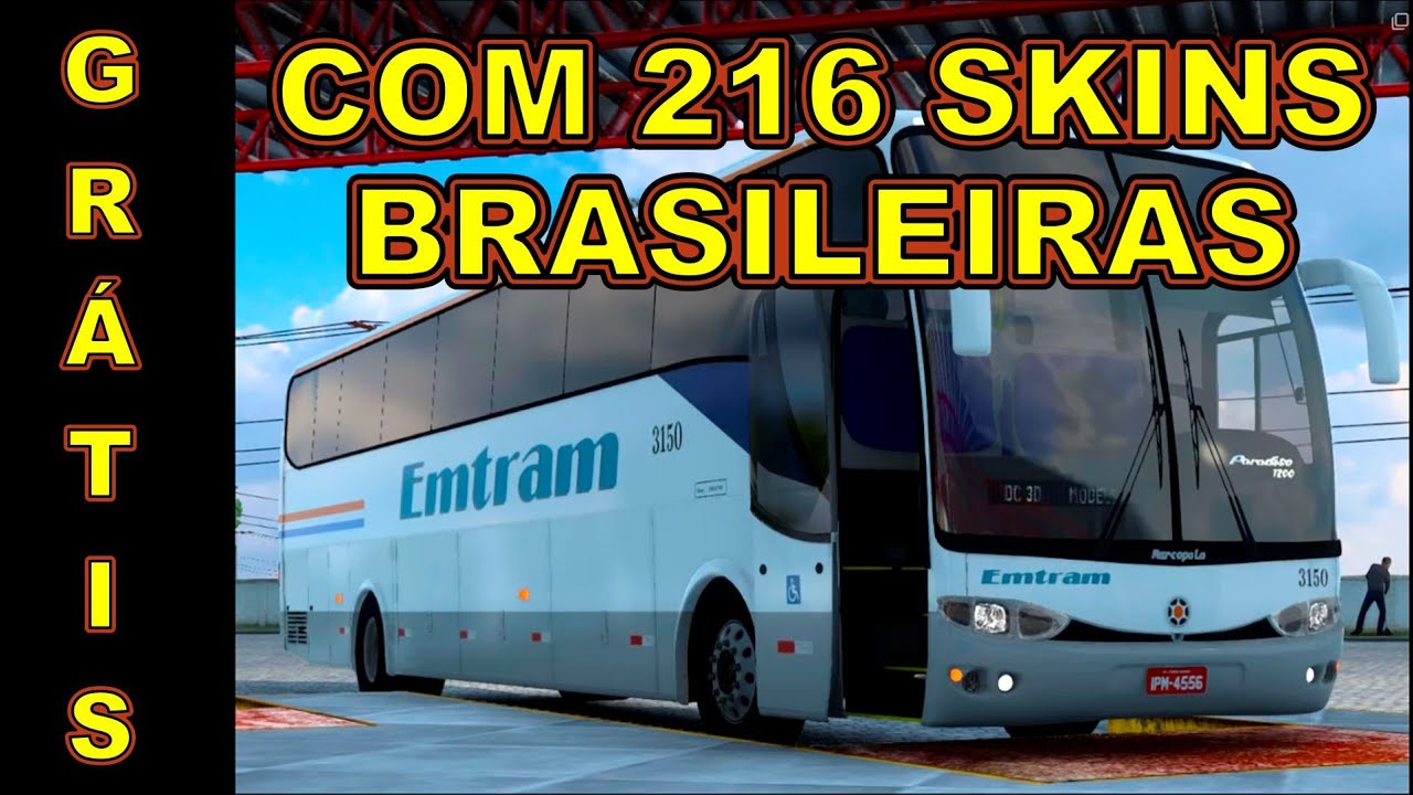 ETS 2 │DOWNLOAD GRATIS MOD BUS MARCOPOLO PARADISO G6 1200 COM 216 SKINS BRASILEIRAS 1 43