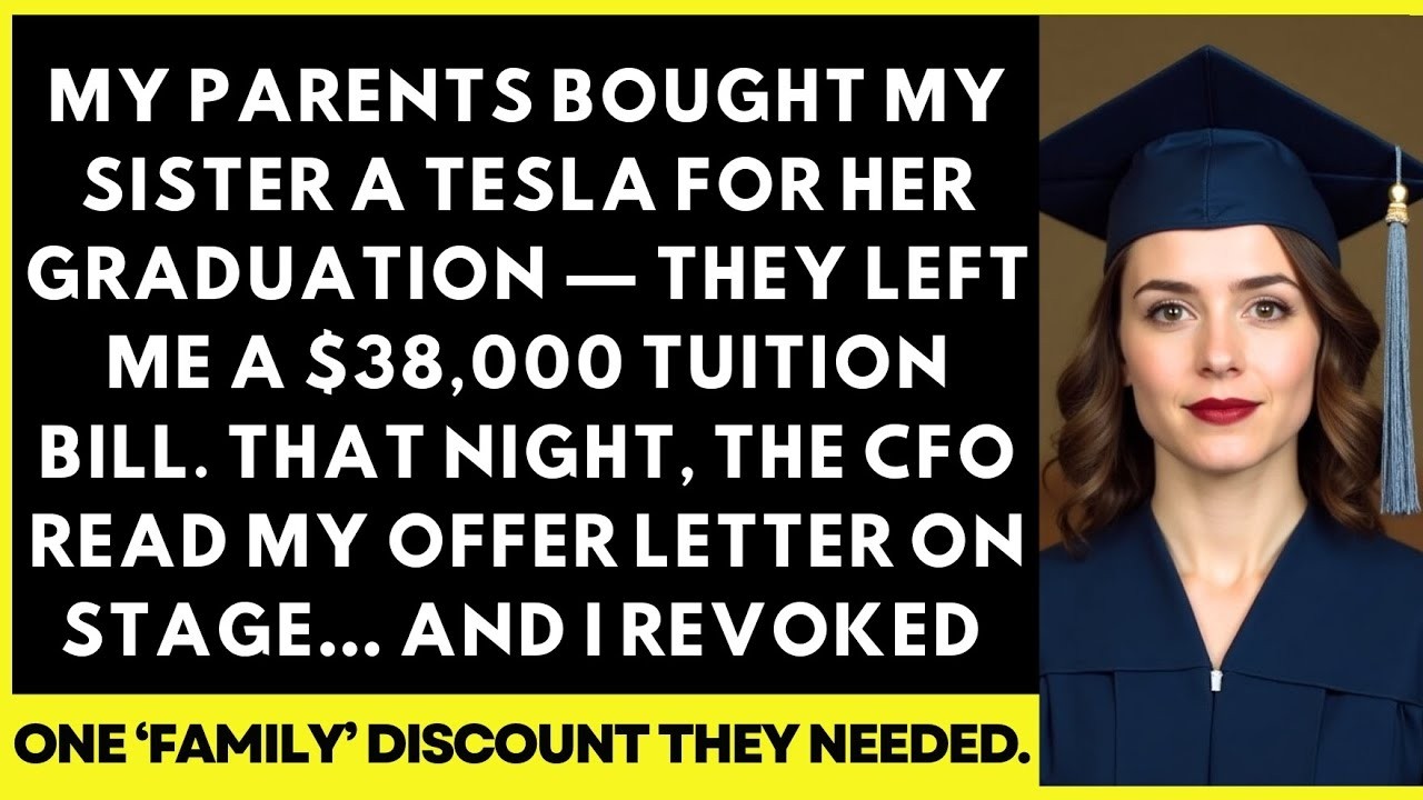 My Parents Bought My Sister a Tesla for Her Graduation — They Left Me a $38,000 Tuition Bill