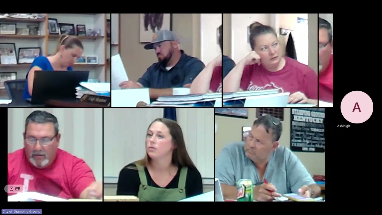 8/14/25 Stamping Ground City Commission Meeting