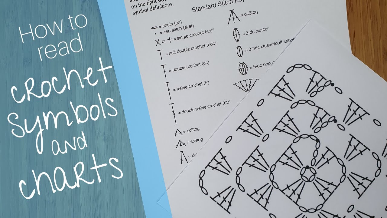 Reading crochet symbols and chart diagrams easily