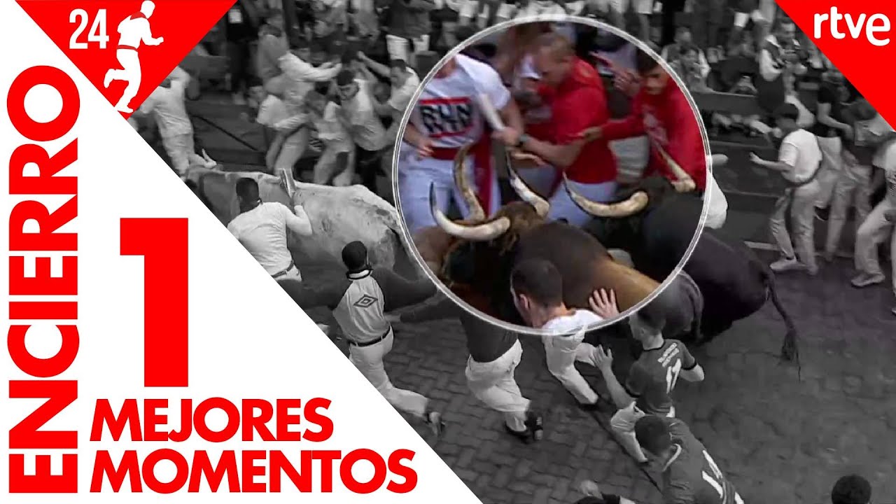 MEJORES MOMENTOS del PRIMER ENCIERRO de San Fermín 2024 | Toros de La Palmosilla