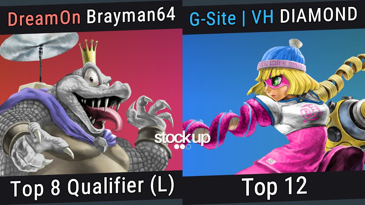 [Stock Up #4] Top 12 - DreamOn | Brayman64 (King K. Rool) VS G-Site | VH | DIAMOND (Min Min)