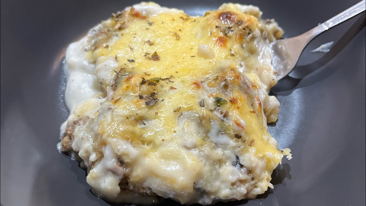 Gratin viande hachée & épinard 